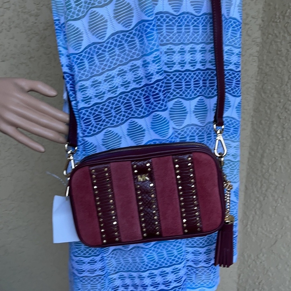 Michael Kors Small Camera Bag Ox Blood North/South - Picture 15 of 16